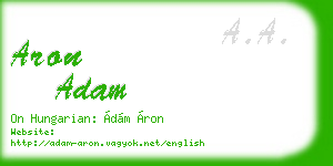 aron adam business card