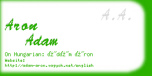 aron adam business card